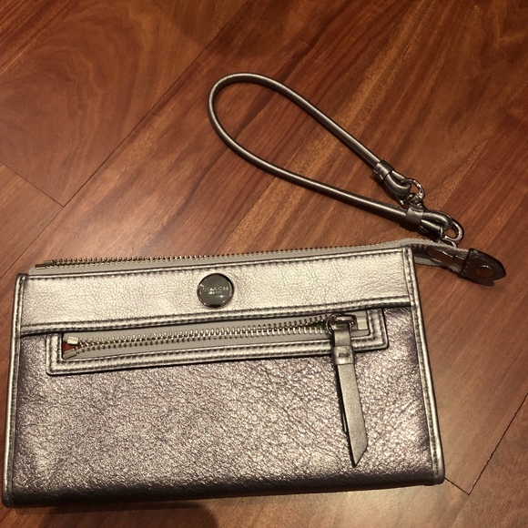 Silver Coach Wallet and Wristlet - Picture 1 of 2
